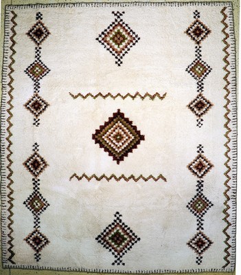 Berber-Teppich, Marokko, Mitte 20.Jhd., Wolle auf Baumwolle, ca. 340 x 288 cm, EHZ: 2