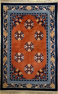 Antik-Finish, China, Mitte 20.Jhd, Wolle auf Baumwolle, ca. 280 x 185 cm, EHZ: 2