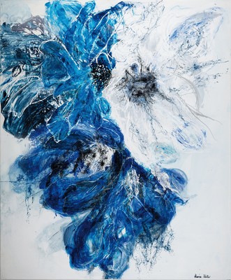 Marion Keller, geb. 1963 Eschwege, Spring Blossom, Mischtechnik auf Lwd, sign., ca. 100x120cm, mit Echtheitszertifikat