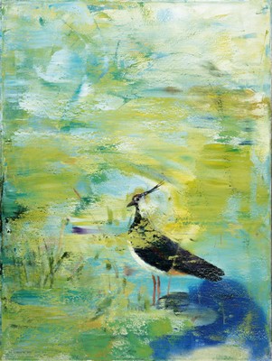 Christian Herzig, geb. 1975, Kiebitz, Öl/Lwd, rückseitig signiert Herzig 2019, ca. 67x50cm