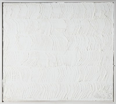 Herbert Zangs, 1924-2003 Krefeld, Schwingung 78, Acryl/Seidenpapier/Sperrholz, rechts unten signiert und dat. Zangs 78, ca. 69.5x78cm, R. ca. ...