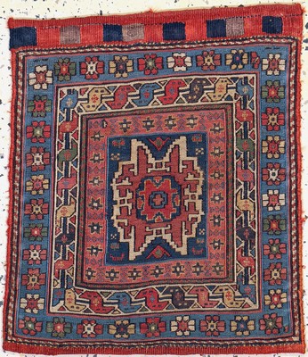 Shahsawan"Taschenfront"antik, Persien, 19.Jhd, Wolle auf Wolle, ca. 54 x 47 cm, EHZ: 2