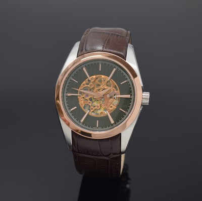 MAREMONTI Adventure auf 50 Stück limitierte und skelettierte Herrenarmbanduhr in Stahl Referenz 166.367.351, Schweiz um 2020, Handaufzug, beids. ...