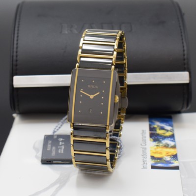 RADO Diastar Armbanduhr Referenz 160.0381.3, Schweiz um 2005, quarz, verg. Gehäuse, Boden 4-fach verschr., verg. Gliederband mit Keramikelementen, ...