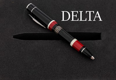 DELTA Kugelschreiber MAORI, Indigenous People Collection, schwarzer, roter und weisserEdelharz, Zierelemente, limitierte Edition, hier 0962/1642, in ...