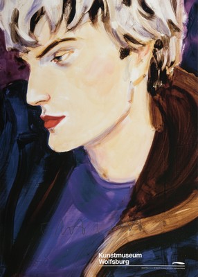 Elisabeth Peyton , geb. 1965, Offset-Lithografie, handsigniert mit Silberstift, Hayward Gallery, London 2014, ca. 84x59,5 cm
