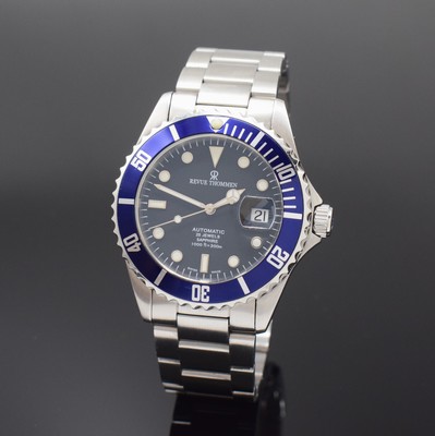 REVUE THOMMEN Diver Herrenarmbanduhr in Stahl Referenz 17571.2, Schweiz um 2018, Automatik, Boden u. Krone verschr., orig. Gliederband m. Faltschl., ...