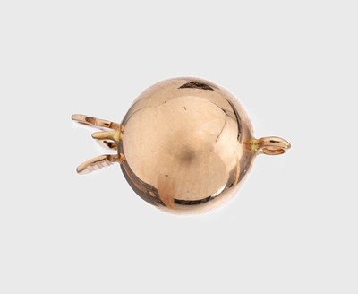 14 kt Gold Kugelschließe, RG 585/000, D. ca. 10 mm, hochglanzpoliert, ca. 1.7 g