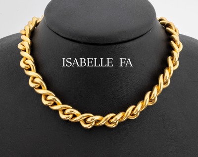 22 kt Gold ISABELLE FA Collier, GG 916/000,qualitätvolle Verarbeitung, ineinander verschlungene Glieder, L. ca. 48 cm, Klappscharnier mit ...