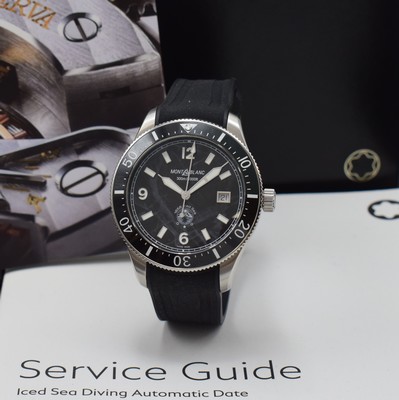 MONTBLANC ungetragene Herrenarmbanduhr Iced Sea Referenz 129372, Schweiz verk. lt. beil. Pap. 04/2024, Automatik, Edelstahlgeh. inkl. orig. ...