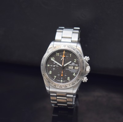 FORTIS Official Cosmonauts Chronograph in Stahl Referenz 602.10.142, Schweiz um 1995, Automatik, matt. Geh., Boden, Krone u. Drücker verschr., ...
