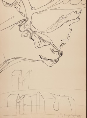 Joseph Beuys, 1921-1986, Triptychon aus 1981, Geschnatter unterhalb der Hütte, Sternbild des Bären, Junger Elch über dem Haus des alten Müllers, ...