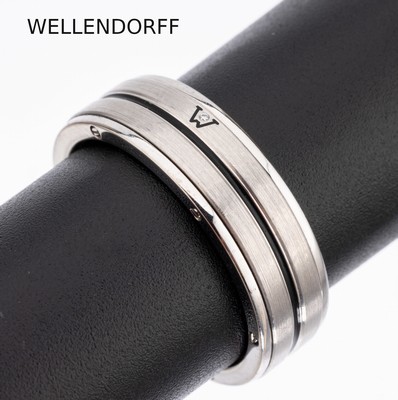 18 kt Gold WELLENDORFF Herrenring 2-752, Jubiläumsring 2021, WG/RG 750/000, limit. auf 128 Stück, Innengravur lim. 128, vier einzelne Ringe und ...