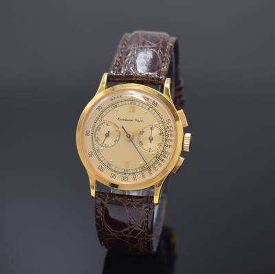 EXCELSIOR PARK Armbandchronograph Referenz 70001-2, Handaufzug, nach altem Vorbild, Werk aus den 1940er Jahren, Metallgeh. hartverg., Edelstahlboden ...