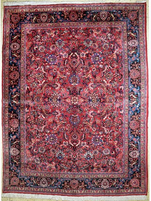 Mesched, Persien, Mitte 20.Jhd, Wolle auf Baumwolle, ca. 395 x 295 cm, EHZ: 2