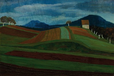 Willi Hertlein, 1908-1968, Öl/Lwd, um 1930, ca. 48x75 cm, R. 61,5x84,5 cm, Das Gemälde stammt aus dem Nachlass des Künstlers, Herlein studierte ...