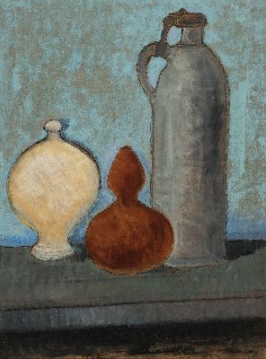 Willi Hertlein,1908-1968, Tempara/Holz, Stillleben, um 1935, R.ca. 50x38,5 cm Das Gemälde stammt aus dem Nachlass des Künstlers, Herlein studierte ...