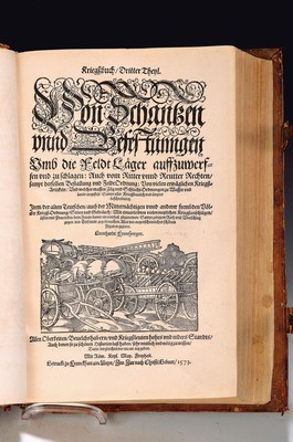 Leonhart Fronsperger (1520-1575): Kriegsbuch Dritter Theyl. Von Schantzen und Befestigungen, Frankfurt, Martin Lechler 1573, 4°, beigebunden: Noe ...