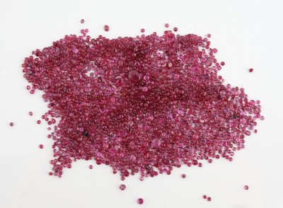 Lot lose Rubine, rundfacett., ca. 100.23 ct