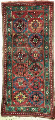 Kazak alt, Kaukasus, Anfang 20.Jhd, Wolle auf Wolle, ca. 220 x 104 cm, EHZ: 2-3