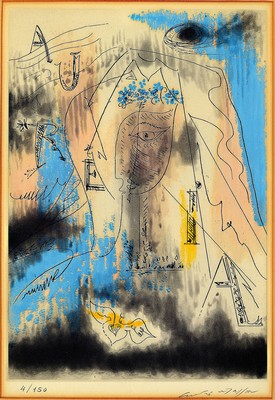 Andre Masson, 1896 Balagny-sur-Therain-1987 Paris, Radierung, "Aurelia", 1960er-Jahre, Ed. 4/150, handsigniert, Platte 26,5x19 cm, unter ...