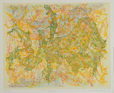 Bernard Schultze, 1915 Pila-2005 Köln, Radierung, "Am Morgen", 1991, Ed. 23/28, handsigniert, unter PP und Glas gerahmt 71x78 cm