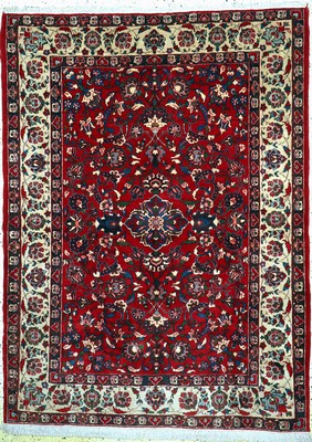 Esfahan Mobareke, Persien, Mitte 20.Jhd, Wolle auf Baumwolle, ca. 210 x 155 cm, EHZ: 2