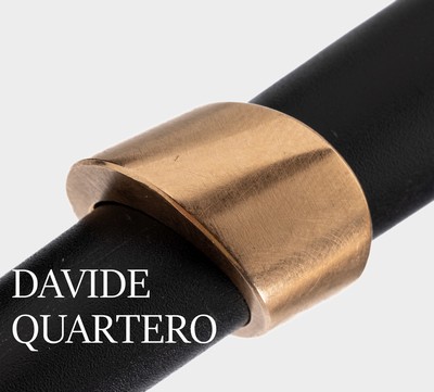 18 kt Gold Ring, RG 750/000 satiniert, Meistermarke DAVIDE QUARTERO Heidelberg, RW 50, qualitätvolle Verarbeitung, Orig.-Etui, ca. 22.2 g