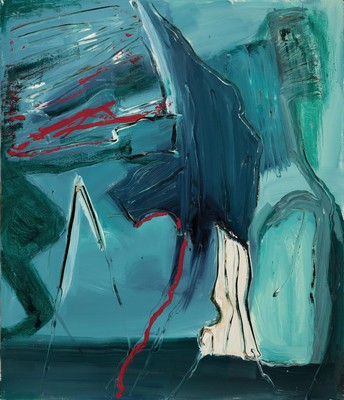 Trude Stolp-Seitz, 1913-2004, Geisterschiff, Acryl auf Lwd, rückseitig signiert, ca. 60x70cm