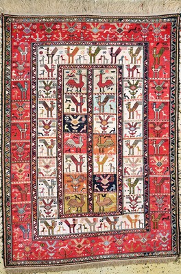 Seiden Sumakh, Azerbaijan, Mitte 20.Jhd, Seide auf Wolle, ca. 180 x 130 cm, EHZ: 1-2