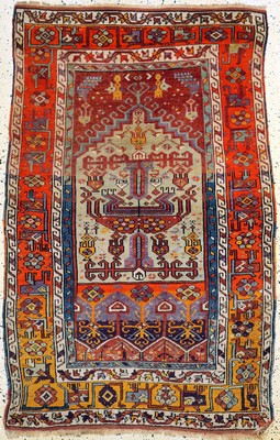 Antiker Melas, Türkei, um 1900, Wolle auf Wolle, ca. 170 x 108 cm, EHZ: 2