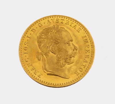 Goldmünze, 1 Dukat, Österreich/Ungarn, 1915, Franz Joseph I., offizielle Nachprägung