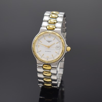 LONGINES Conquest Armbanduhr Referenz L1.504.3 in Stahl, Schweiz um 2010, Automatik, z.T. verg., orig. Gliederband m. dopp. Faltschl., beids, vergl., ...