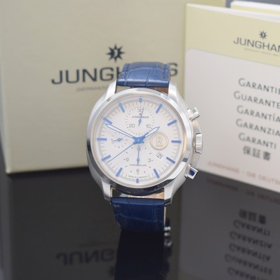 JUNGHANS / BOGNER BY JUNGHANS Herrenarmbanduhr Chronoscope Referenz 027/4260.00, Automatik, Edelstahlgeh. inkl. orig. Lederband m. dopp. Faltschl., ...