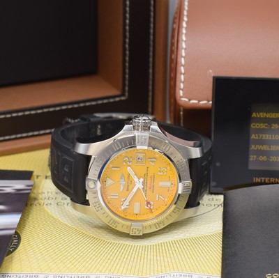 BREITLING Herrenarmbanduhr Avenger II Seawolf Referenz A17331, Automatik, Chronometer in Edelstahl inkl. orig. Kautschukband m. orig. Dornschl., ...