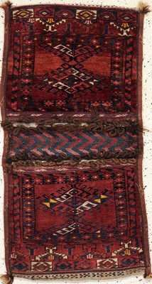 Ersari Doppelttasche antik, Turkmenistan, um 1900, Wolle auf Wolle, ca. 120 x 62 cm, EHZ: 3