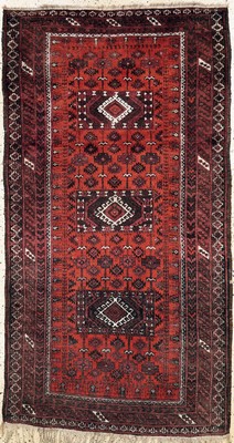 Belutsch antik, Afghanistan, um 1900, Wolleauf Wolle, ca. 190 x 106 cm, EHZ: 2-3