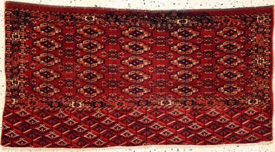 Tekke Tschowal antik, Turkmenistan, 19.Jhd,Wolle auf Wolle, ca. 130 x 70 cm, EHZ: 4