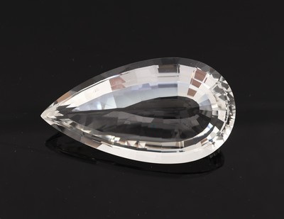 Bergkristall in Birnenform, feinste Qualität und Reinheit, ca. 53.6 x 30 mm, ca. 30.3 g, ca. 151.5 ct, Schmuck- und Sammlerstein, Unikat, ...