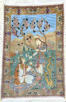 Täbriz fein(40 Raj), Persien, Mitte 20.Jhd,Korkwolle auf Baumwolle, ca. 145 x 103 cm, gereinigt, EHZ: 1-2