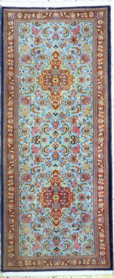 Ghom Kork, Persien, Ende 20.Jhd, Korkwolle auf Baumwolle, ca. 196 x 84 cm, verblasst, EHZ: 2