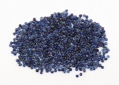 Lot lose Saphire, zus. ca. 14.16 ct, rundfacett., Ausfassware