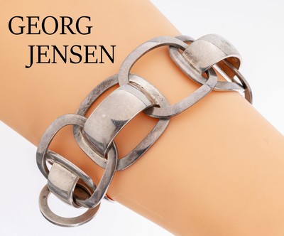 GEORG JENSEN Armband, 925er Silber, Dänemark nach 1945, Modell 192A, Entwurf Ibe Dahlquist um 1967, zeitloses Design, L. ca. 20.5 cm, ...