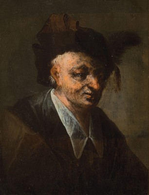 Unbekannter niederländischer Künstler, 17. Jh., Herrenporträt, Öl/Holz, ca. 21 x 16 cm, Rahmen