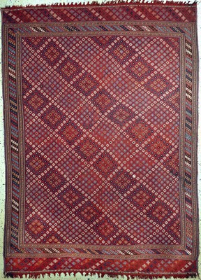 Cicim fein antik, Türkei, 19.Jhd, Wolle aufWolle, ca. 245 x 180 cm, EHZ: 2, (kleine Restaurierungen),aus Sammlungsauflösung