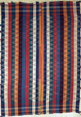 Djajim"Nomaden-Decke", Persien, Anfang 20.Jhd, Wolle auf Wolle, ca. 230 x 165 cm, EHZ: 2(2 Bahnig),aus Sammlungsauflösung
