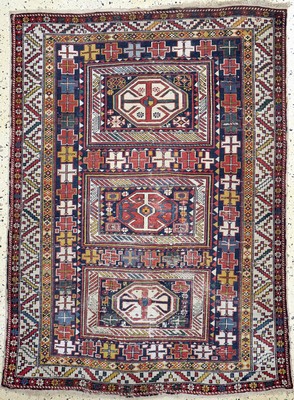 Schirwan Kazak antik, Kaukasus, um 1900, Wolle auf Wolle, ca. 160 x 120 cm, EHZ: 3,aus Sammlungsauflösung