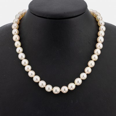 Zuchtperl-Collier, endlos, Akoyazuchtperlen, D. ca. 8.2-8.8 mm, schönes Lüster, L. ca. 84 cm