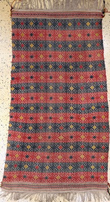 Antiker Verneh, Türkei, um 1900, Wolle auf Wolle, ca. 190 x 110 cm, Reinigungsbedürftig, EHZ: 2,aus Sammlungsauflösung