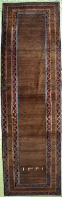 Kordischer Dorfteppich, Persien, datiert 1341(1920), Wolle auf Baumwolle, ca. 410 x 125cm, EHZ: 2,aus Sammlungsauflösung